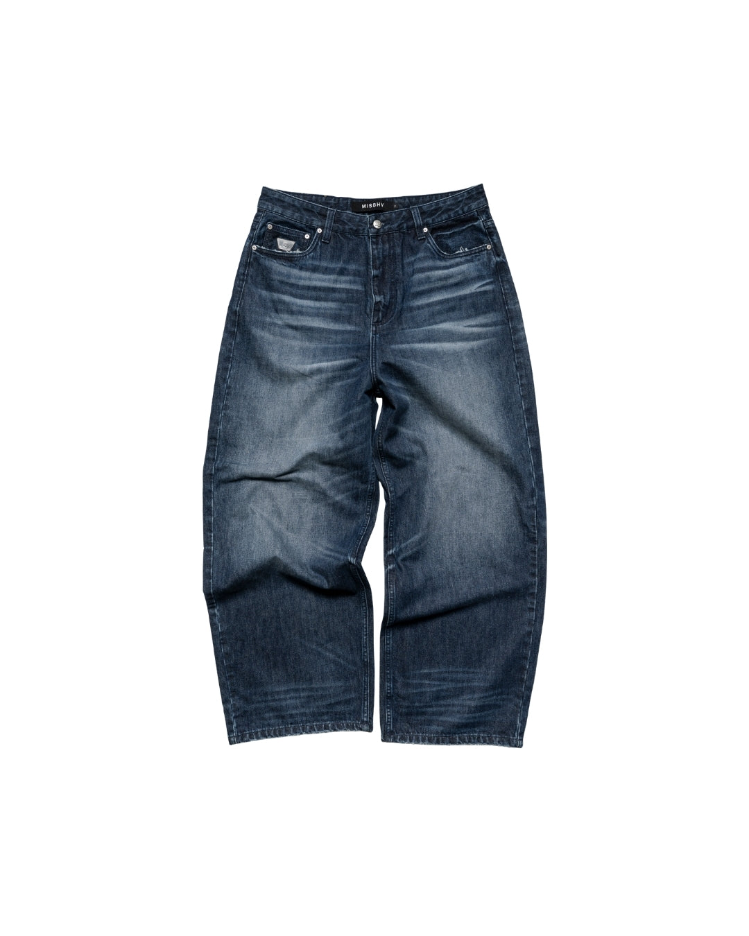 Austin Grime Blue Baggy Trousers